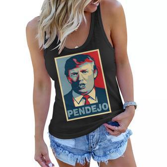 Anti Trump Pendejo Poster Not My President Tshirt Women Flowy Tank - Monsterry