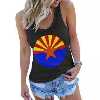 Arizona Circle Flag Women Flowy Tank - Monsterry DE