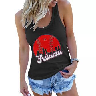 Atlanta Baseball Atl Skyline Tshirt Women Flowy Tank - Monsterry