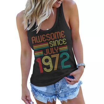 Awesome Since July 1972 Vintage 50Th Birthday 50 Years Old Women Flowy Tank - Seseable