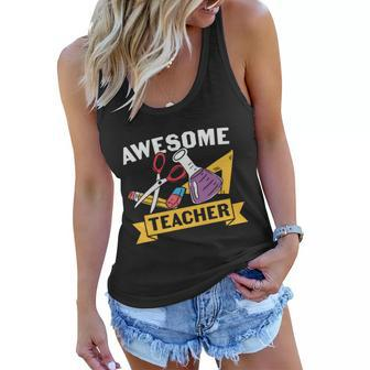 Awesome Teacher Proud Chemistry Graphic Plus Size Shirt For Teach Women Flowy Tank - Monsterry CA