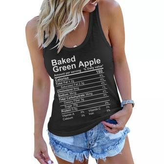 Baked Green Apples Nutrition Facts Label Women Flowy Tank - Monsterry AU