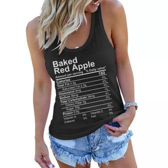 Baked Red Apples Nutrition Facts Label Women Flowy Tank - Monsterry