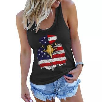 Bald Eagle 4Th Of July American Flag Patriotic Freedom Usa Gift Women Flowy Tank - Monsterry