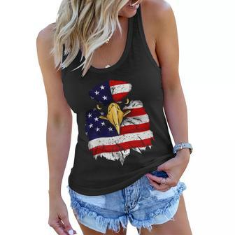 Bald Eagle 4Th Of July American Flag Patriotic Freedom Usa V2 Women Flowy Tank - Monsterry