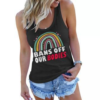 Bans Off Our Bodies Pro Choice Abortion Feminist Retro Women Flowy Tank - Seseable
