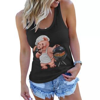 Bbq Pig Grilling Tshirt Women Flowy Tank - Monsterry UK