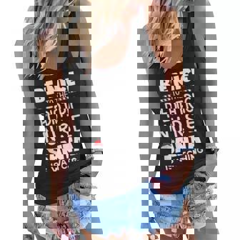 Be Nice To The Pediatric Nurse Santa Is Watching Xmas Women Flowy Tank - Thegiftio