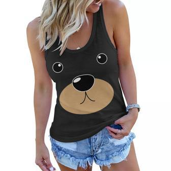 Bear Costume Face Women Flowy Tank - Monsterry CA