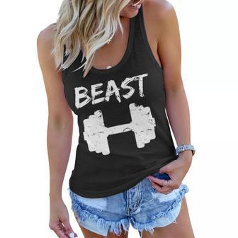 Beast Gym Logo Tshirt Women Flowy Tank - Monsterry UK