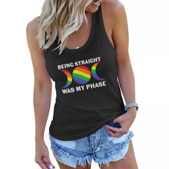 Being Straight Was My Phase Funny Lgbtq Flag Women Flowy Tank - Monsterry CA