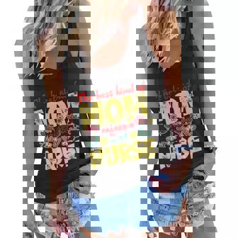 Best Kind Of Mom Raises A Nurse Mothers Day Flowers Rn Gifts Women Flowy Tank - Thegiftio