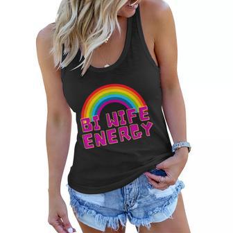 Bi Wife Energy Lgbtq Support V2 Women Flowy Tank - Monsterry