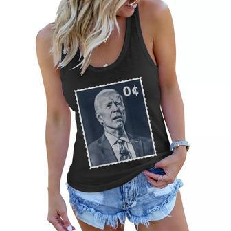 Biden Zero Cents Stamp 0 President Joe Biden Women Flowy Tank - Monsterry