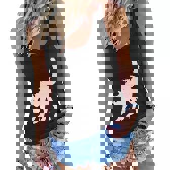 Black Cat White Cat Halloween Quote Women Flowy Tank - Thegiftio