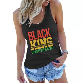 Black King The Most Important Piece In The Game Funny 1865 Graphic Design Printed Casual Daily Basic Women Flowy Tank - Thegiftio UK