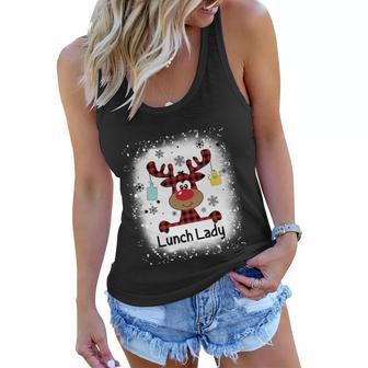 Bleached Principal Squad Reindeer Christmas Principal Pajama Gift Women Flowy Tank - Monsterry