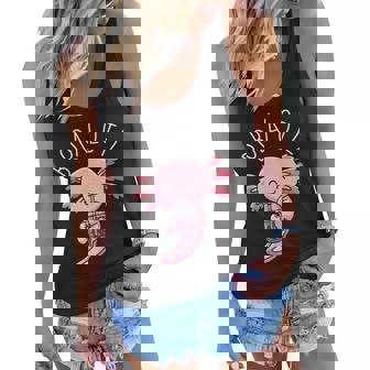 Bobalotl Axolotl Boba Tea Bubble Milk Women Flowy Tank - Thegiftio