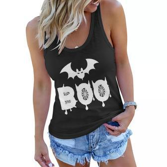 Boo Bat Funny Halloween Quote Women Flowy Tank - Monsterry AU