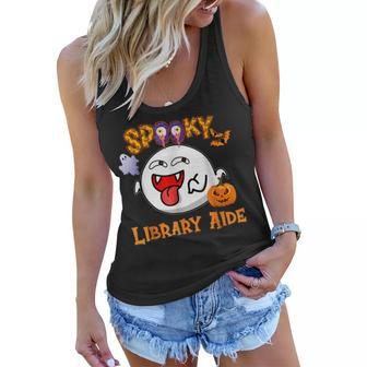 Boo Halloween Costume Spooky Library Aide Women Flowy Tank - Thegiftio UK