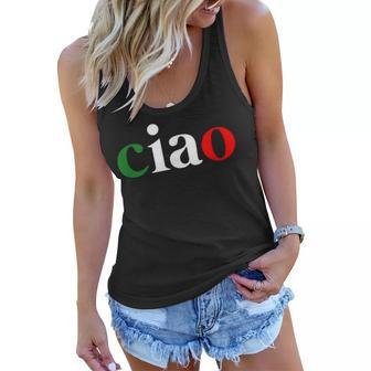 Born In Italy Funny Italian Italy Roots Ciao Women Flowy Tank - Thegiftio UK