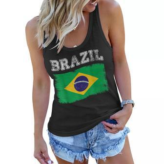 Brazilian Flag Tourist Holiday Destination Brazil Flag Women Flowy Tank - Thegiftio UK