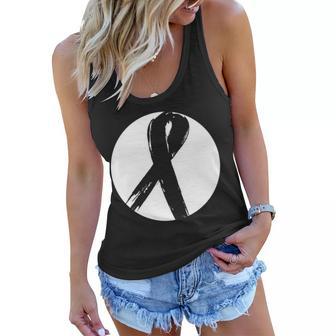 Breast Cancer Circle Ribbon Logo Women Flowy Tank - Monsterry UK