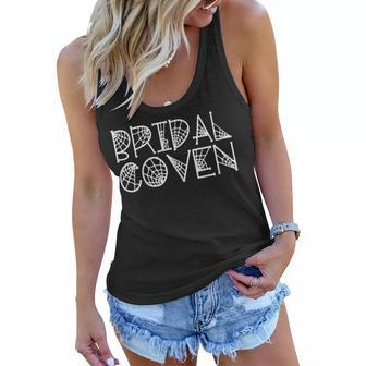 Bridal Coven Witch Bride Party Halloween Wedding Women Flowy Tank - Seseable