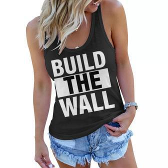 Build The Wall Box Logo Tshirt Women Flowy Tank - Monsterry AU
