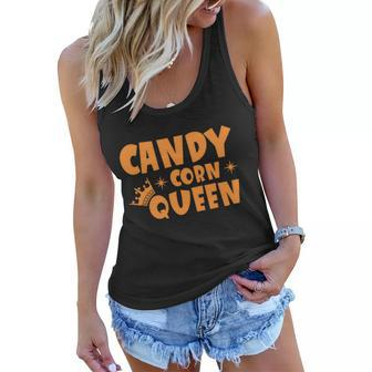 Candy Corn Queen Funny Halloween Quote Women Flowy Tank - Monsterry