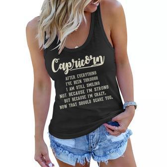 Capricorn Facts Astrology Horoscope Zodiac Sign Birthday Women Flowy Tank - Seseable