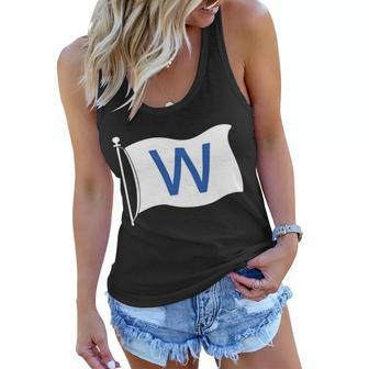Chicago Win W Flag Baseball Tshirt Women Flowy Tank - Monsterry