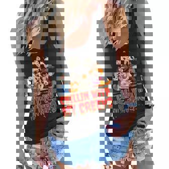 Chillin With My Creeps Funny Cat Horror Movies Serial Killer Women Flowy Tank - Thegiftio