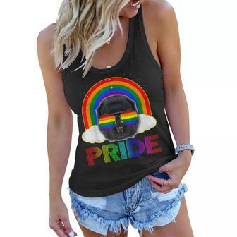 Chow Chow Dog Lgbt Rainbow Gay Lesbian Funny Lgbt Women Flowy Tank - Thegiftio UK
