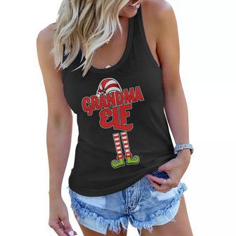 Christmas Grandma Elf Tshirt Women Flowy Tank - Monsterry