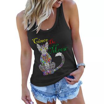 Cinco De Meow Funny Mexican Cat Women Flowy Tank - Monsterry UK