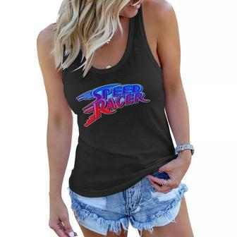 Classic Retro Speed Racer Logo Tshirt Women Flowy Tank - Monsterry CA