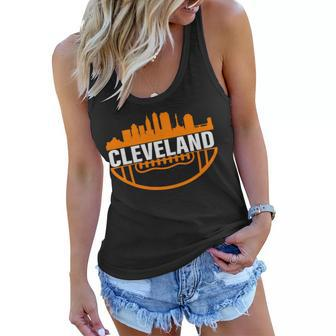 Cleveland Football Skyline City Logo Women Flowy Tank - Monsterry CA