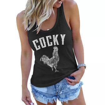 Cocky Rooster Women Flowy Tank - Monsterry CA