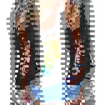 Colorful Giraffe Graphic Design Printed Casual Daily Basic Women Flowy Tank - Thegiftio