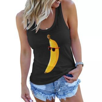 Cool Banana Wearing Sunglasses Funny Fruit Eyewear Gift Cool Gift Women Flowy Tank - Monsterry