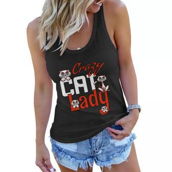 Crazy Cat Lady Funny I Love Cats Women Flowy Tank - Monsterry