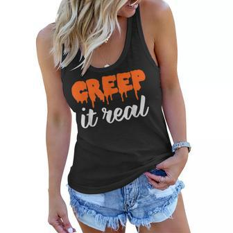 Creep It Real Funny Halloween Costumes Women Flowy Tank - Seseable