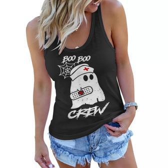 Cute Boo Boo Crew Nurse Ghost Funny Halloween Costume Women Flowy Tank - Thegiftio UK