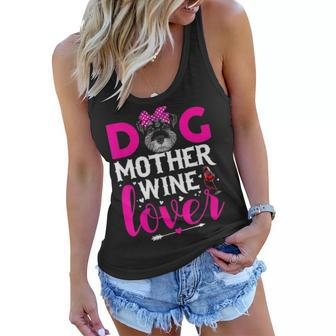Cute Dog Mother Lover Schnauzer Dog Mothers Day Women Flowy Tank - Thegiftio UK