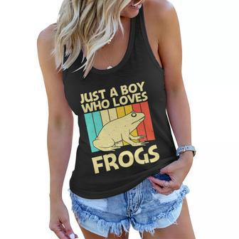 Cute Frog Design For Boys Pet Animal Lover Women Flowy Tank - Monsterry DE