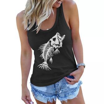 Dead Fish Skeleton X-Ray Tshirt Women Flowy Tank - Monsterry