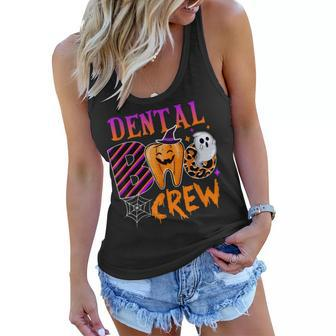 Dental Boo Crew Funny Boo Th Dentist Matching Halloween Women Flowy Tank - Seseable