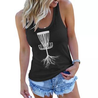 Disk Golf Tree Roots Funny Sports Tshirt Women Flowy Tank - Monsterry UK