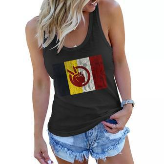 Distressed American Indian Movement Women Flowy Tank - Monsterry